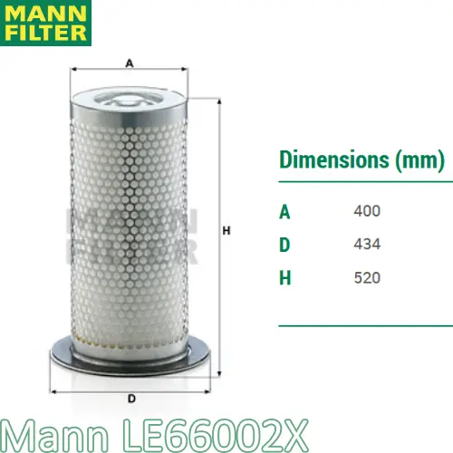 Lọc tách dầu LE66002X Mann filter cho máy nén khí