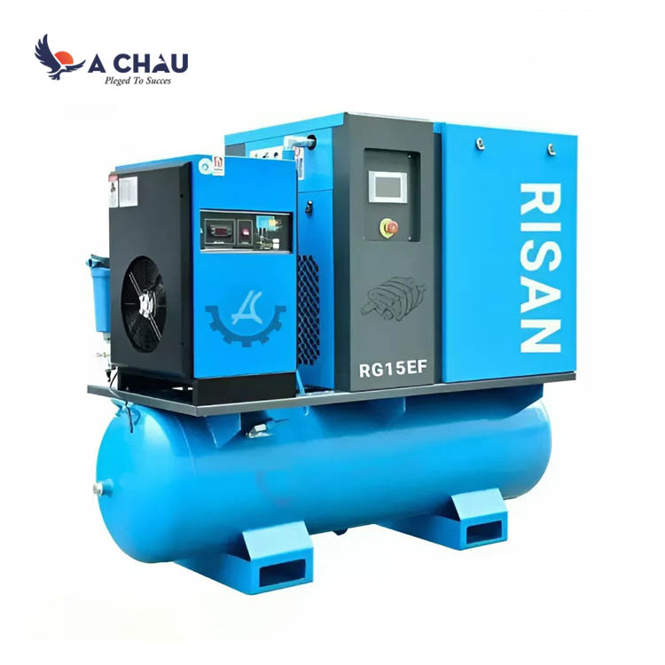 Máy nén khí trục vít có dầu tích hợp sấy bình tích áp Trung Quốc Risan