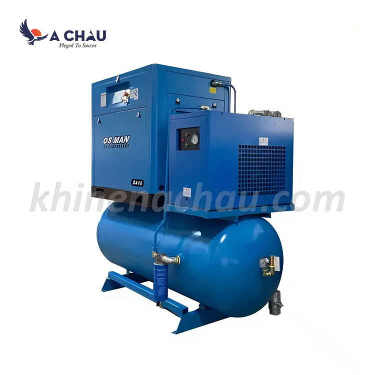 Máy nén khí trục vít có dầu tích hợp bình tích và máy sấy Trung Quốc