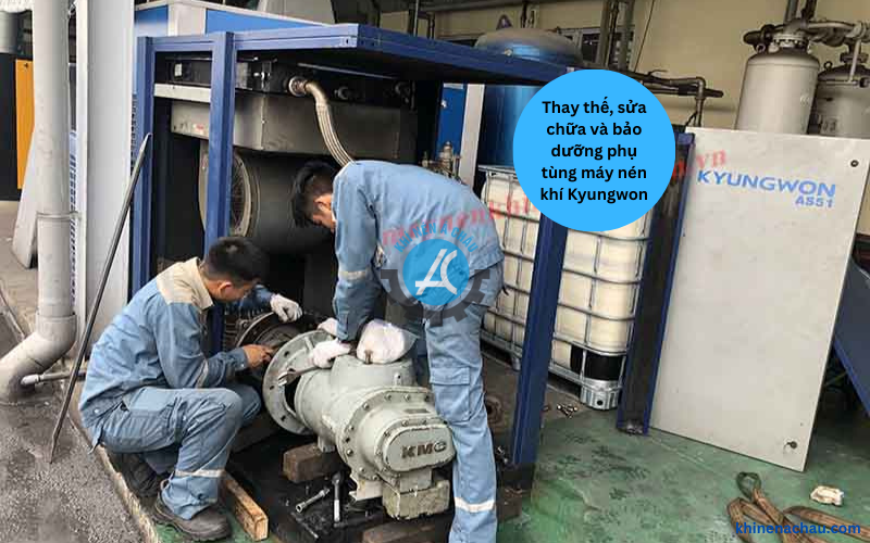 Thay thế, sửa chữa, bảo dưỡng phụ tùng máy nén khí Kyungwon
