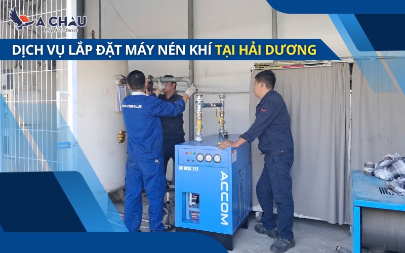 Lắp đặt máy nén khí tại Hải Dương