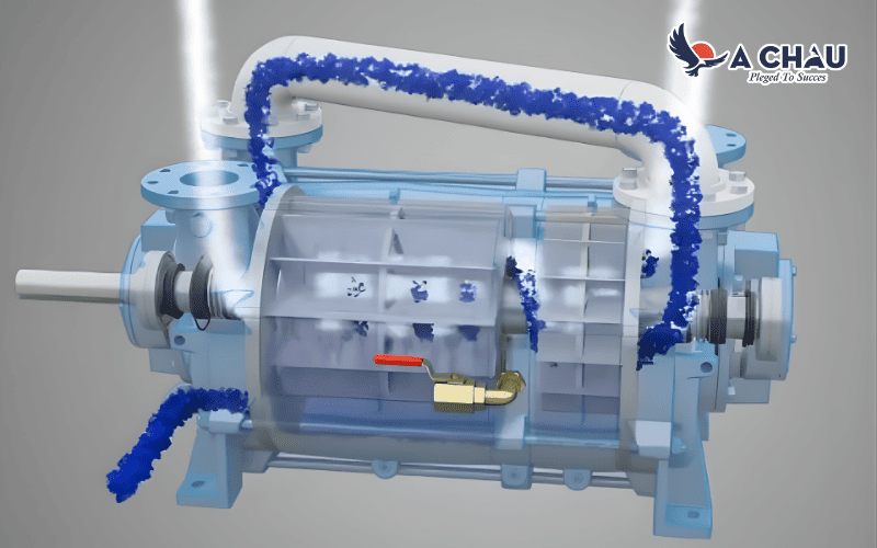 Chu trình tạo chân không của bơm hút chân không vòng nước