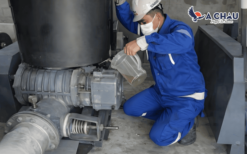 Kiểm tra và thay thế dầu máy thổi khí